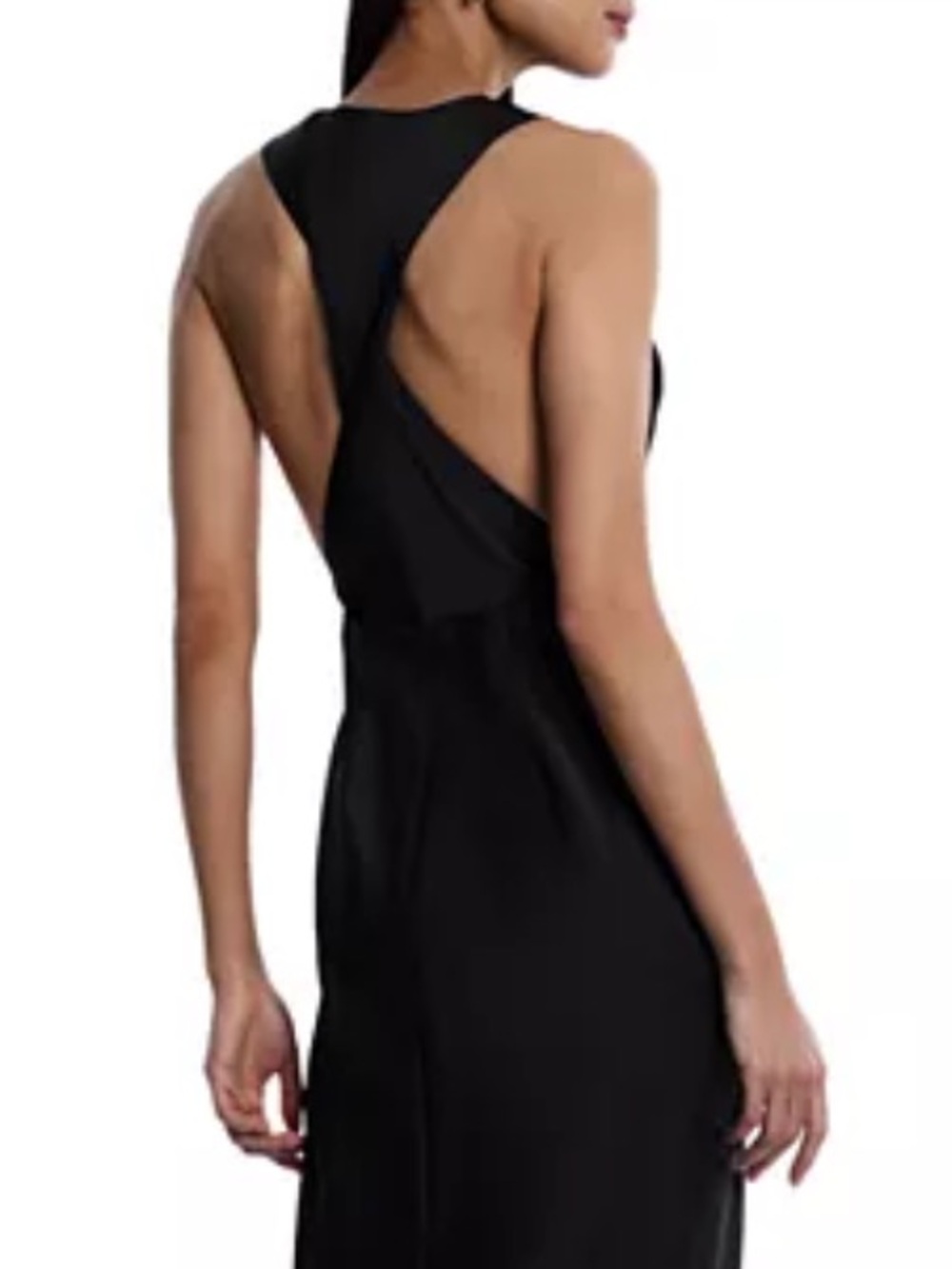 NWT $398 BGBGMaxAzria Black Demi Black Tie Gown, Twist Front & Back Size 10 - Picture 3 of 15